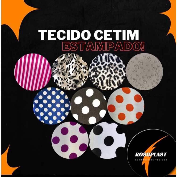 TECIDO CETIM ESTAMPADO 100% POLIESTER/1.5m DE LARGURA