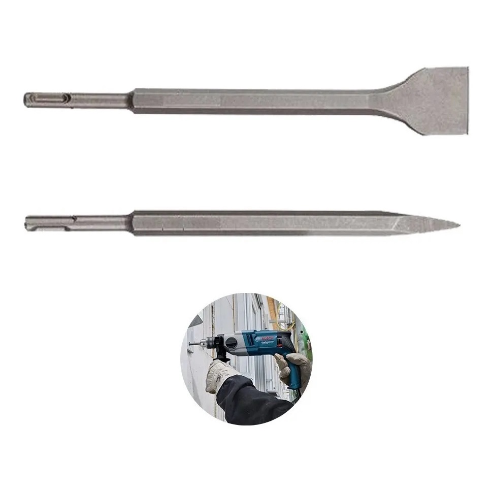 Kit Talhadeira Sds Plus + Ponteiro Sds Plus 250mm P/ Martelete - Home & Living