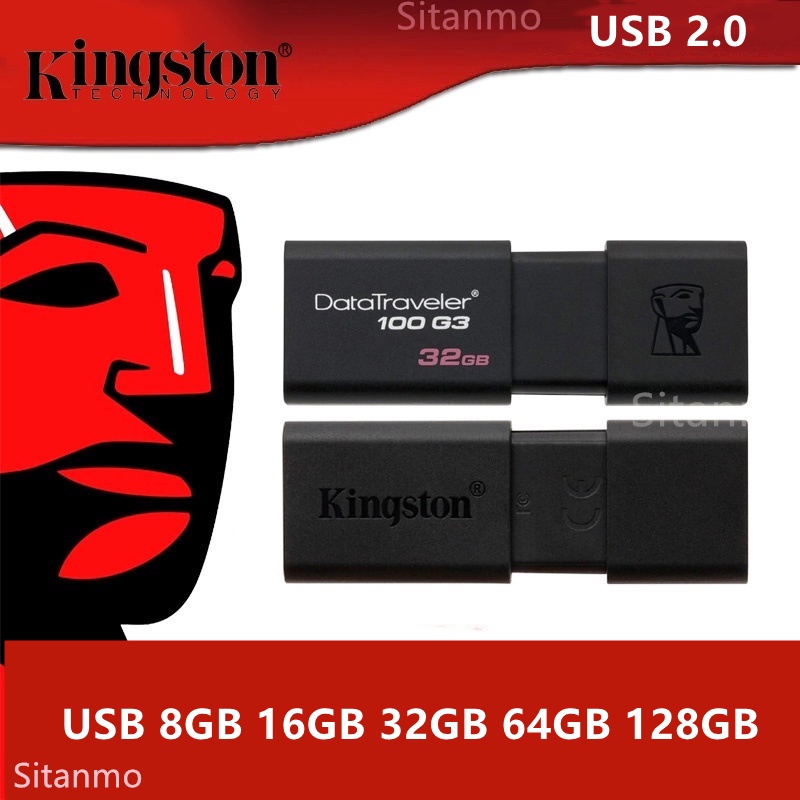 Pendrive USB Kingston 8GB 16GB 32GB 64GB 128GB Unidade Flash Estilo Push