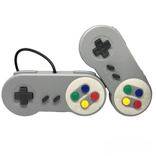 Kit C/2 Controle Super Nintendo Novo Usb Snes Emulador Retro