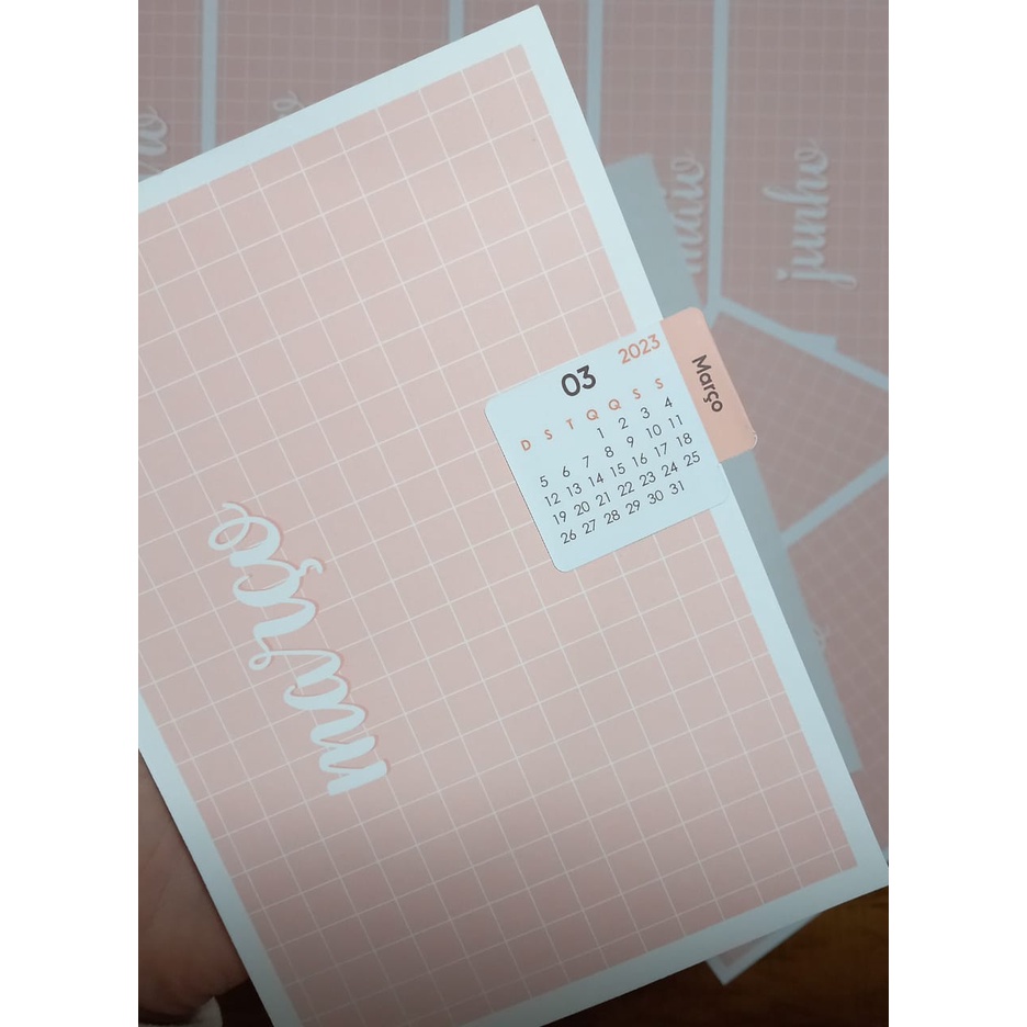 Kit de divisórias e abas com calendário 2026 em Oferta na Shopee