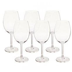 Jogo de Taças de Vinho Bohemia Cristal 6 peças 580ml 4S032/580
