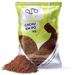 Cacau em Pó 100% Alcalino Puro Sem Glúten, Sem Açúcar e Vegano - P&P