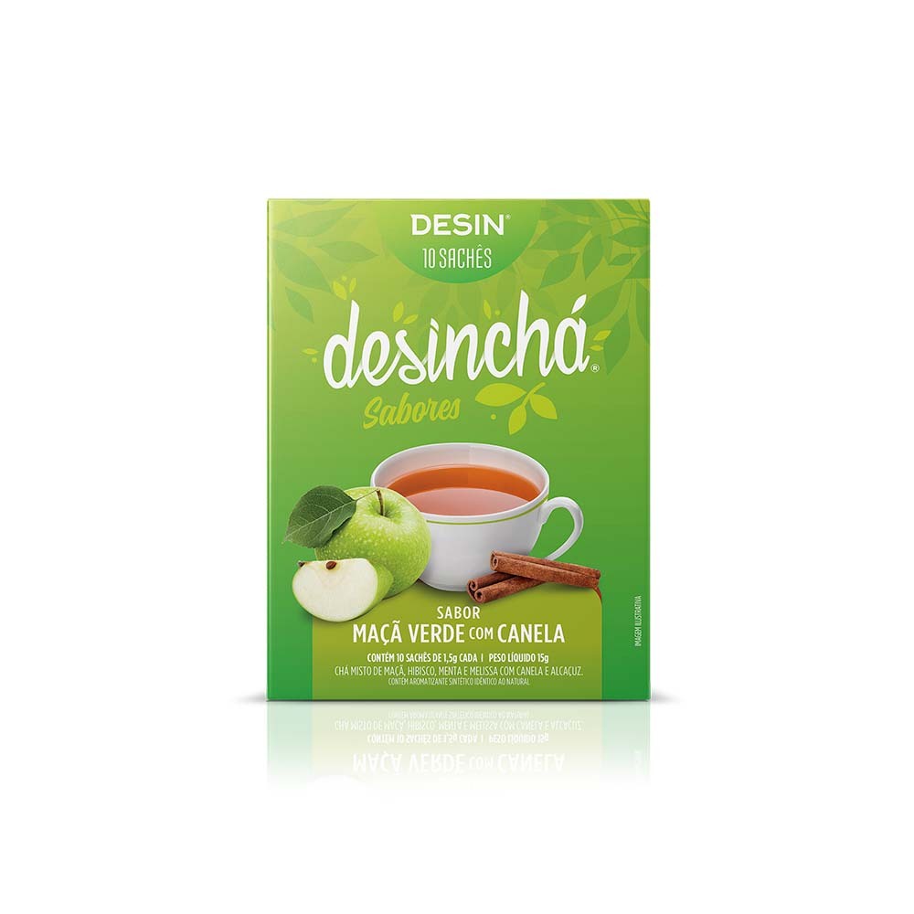 Detalhes do Kit 03 Desinchá Maçã Verde com Canela