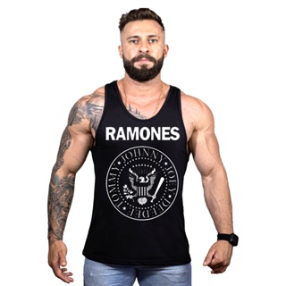 Regata Masculina Ramones Banda Musica Show Rock Cavada Academia Musculação Treino P M G GG EXG em Oferta na Shopee
