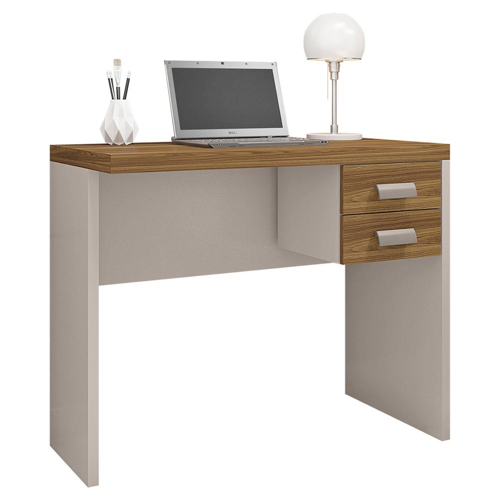 Detalhes do Mesa Com Gaveteiro Escritório 90 Cm Marrom Studio Caemmun
