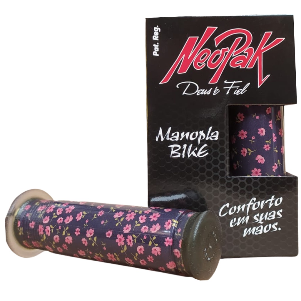 Manoplas Top Bike Com Diversas Estampas Confortáveis Neopack Flor Punho Anatômico Bicicleta Passeio Desenho Colorida Mtb Decorativa Decoração Florida Ciclismo Top Low Rider Bicicleta Preto Emborrachada Flores Par Ciclista