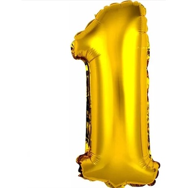 Balão Número 1 Gigante 80 cm Dourado Ouro Laminado (RT)(CHOCO)