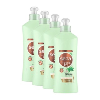 Kit 4 Cremes para Pentear Seda By Rayza Babosa + Óleos 300ml cada em Oferta na Shopee