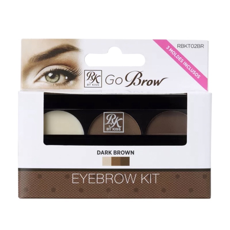 Kit De Sombras para Sobrancelha com Moldes By Kiss NY