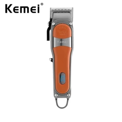 Aparador De Cabelo Elétrico Kemei Sem Fio Potente Ajustável Masculino Profissional Cortador Recarregável