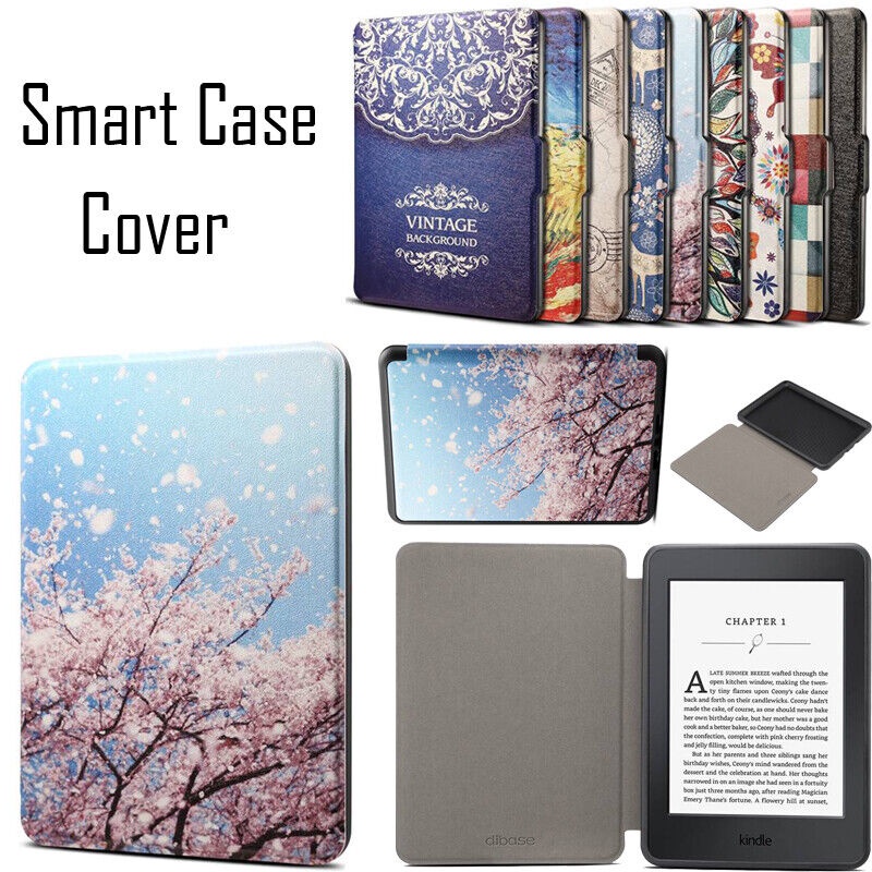 Para Amazon Kindle Oasis 2 (2017) E-reader/2019 (10a Geração) Smart Cartoon Auto Wake/Capa Magnética De Couro Híbrido Flip Folio