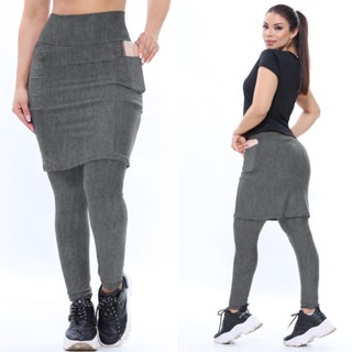 Calça Saia Fitness Moda Evangelica Caminhada Aacdemia em Oferta na Shopee
