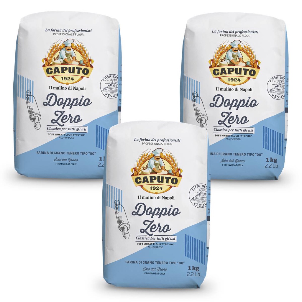 Pack c/ 3 Farinhas 00 Italiana Caputo Classica 1kg