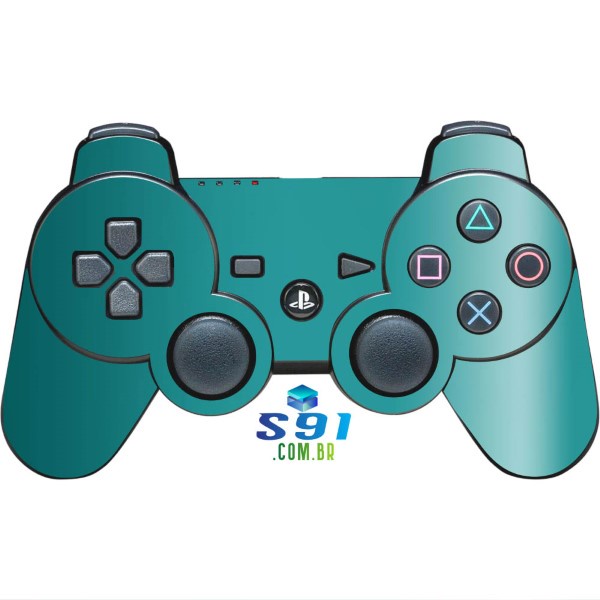 Adesivo PS3 Controle Playstation Skin Pelicula Protetora Brilho Cor Verde Dark