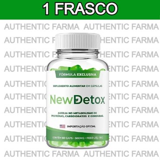 01 New Detox 60 Cápsulas Cada 500mg Envio imediato com nota fiscal