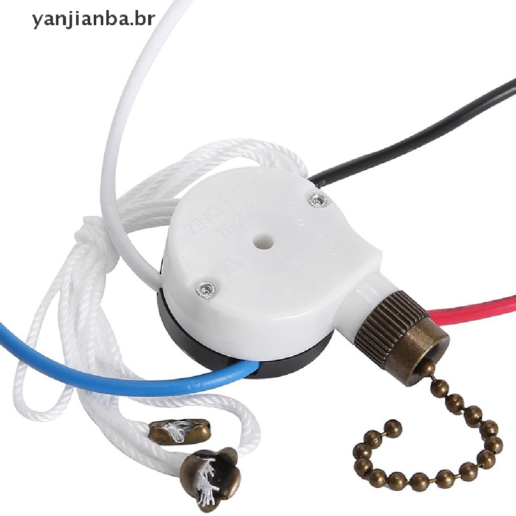 Kit De Interruptor Do Ventilador De Teto YANBA 3 Velocidade 4 Fio Com Corda BR