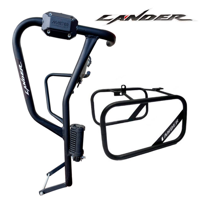 Protetor Carenagem E Motor Afastador De Alforge Xtz 250 Lander 2019 a 2024