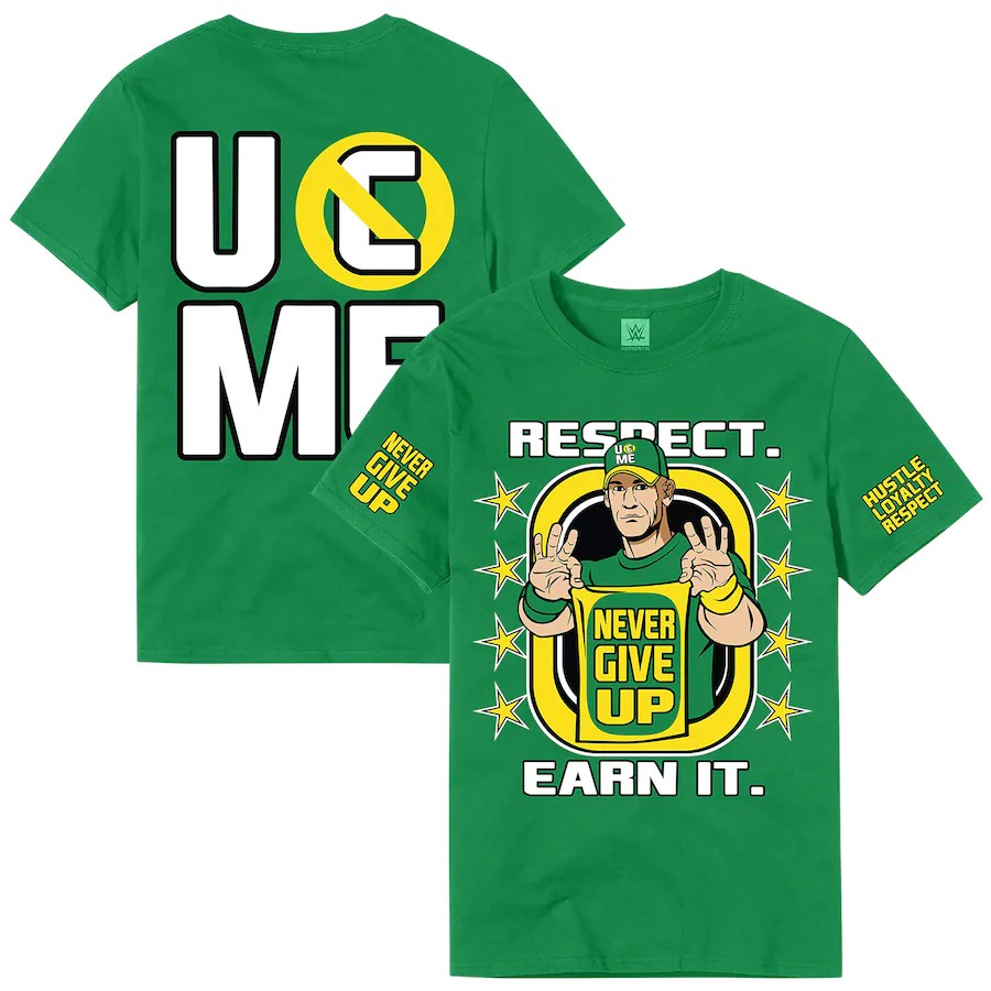 Camiseta Masculina Kelly Verde John Cena Earn O Dia , Em Estoque !