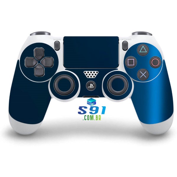 Adesivo PS4 Controle Playstation Skin Pelicula Protetora Brilho Cor Azul Dark