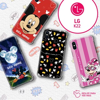 Capa Capinha - LG K22 - Mickey e Minnie Disney Personalizada com Nome