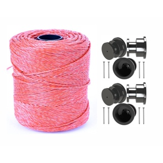 500m. Fio Eletroplastico VM/BR + 100 isolador roldana 30x30 c/ prego - R30PT em Oferta na Shopee