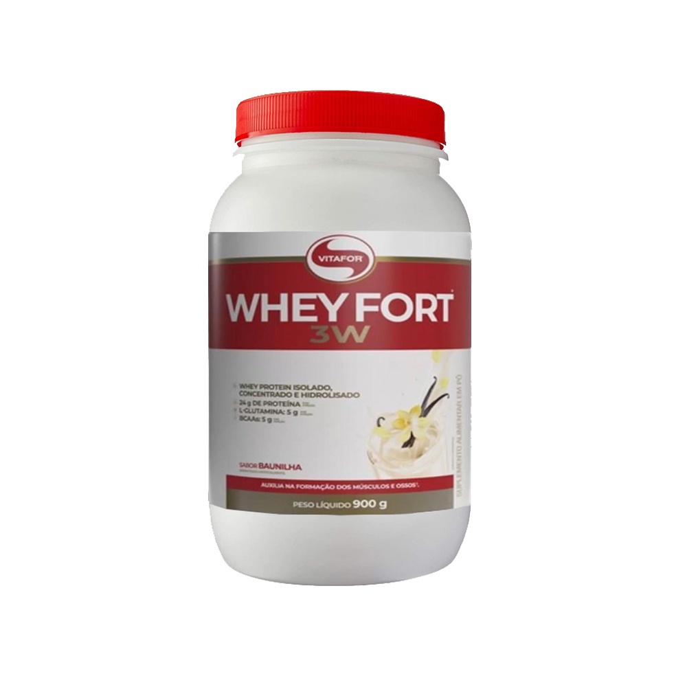 Whey Fort 3W 900g Baunilha - Vitafor