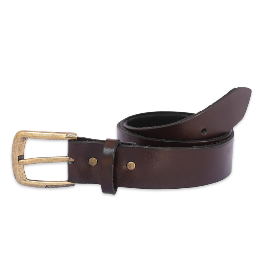 Cinto Country Social Casual Largo 4 cm Couro Legítimo Fivela Ouro Velho em Oferta na Shopee