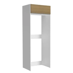 Porta Geladeira 1 Porta Basculante Branco/Rustic Glamy Madesa
