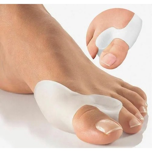 Par Protetores Para Joanetes Com Separador Dedos Silicone Pé  Corretor Ortopédico