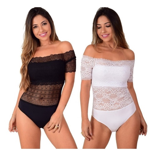 Body De Renda Ciganinha Ombro a  ombro / PROMOÇÃO Tamanho P