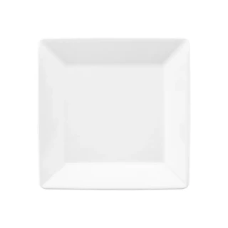 1 Prato Sobremesa Quartier White 20cm Quadrado Branco Oxford Porcelanas Ideal para Sobremesas