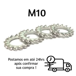 Arruela Dentada Externa M10 Inox