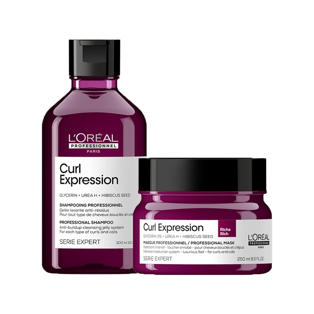 Kit L'Oreál Professionnel Serie Expert Curl Expression - Shampoo Antirresíduos e Máscara Rich - Beauty