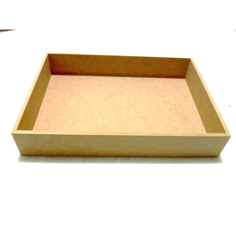 Bandeja cesta de café servir cantinho decoração artesanato presente 30x25x5 10 unidades MDF cru 6 mm