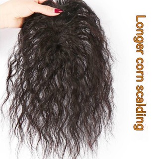100 % Cabelo Humano Peça Preta E Escura Castanho Topper Substituição De Branco Rosa Rede Respirável Peruca Leve Aumentar O Volume Do Para Mulheres