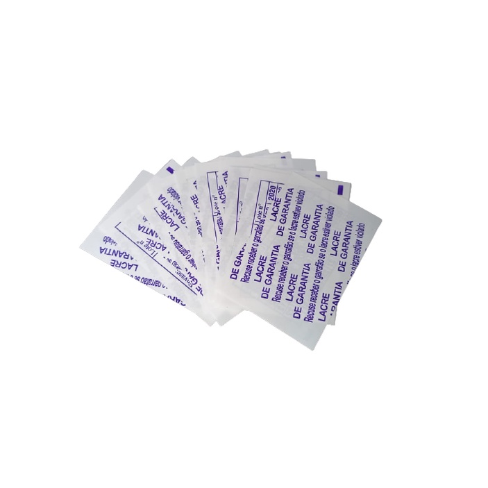 Kit 300 Lacres Abertos em PVC Termoencolhível 97mm X 66mm Branco C/ Imp (Água Mineral) - Tampa P/ Garrafão de 20 litros — imagem 2 de 2