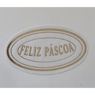 100 Etiquetas Feliz Pascoa Ouro Cod-1116 (Ms) em Oferta na Shopee