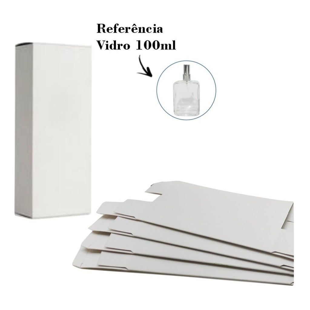 100 Caixas 13x7x4cm Embalagens Para Vidro De Perfume 100ml em Oferta na Shopee