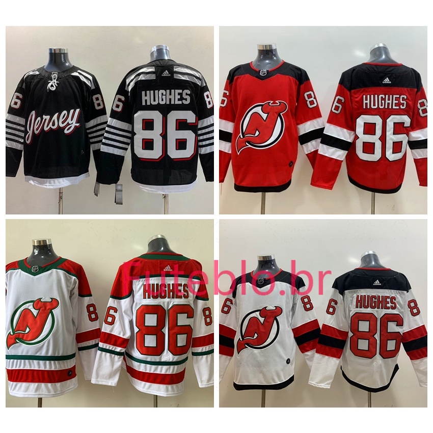 Hockey Jerseys New Jersey Devils 86 Jack Hughes Costurado NHL