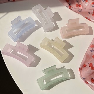 Clip De Textura Fosca Transparente Versão Coreana Grampo Para Meninas Simples De Tubarão Crianças Acessórios De Cabelo Versátil