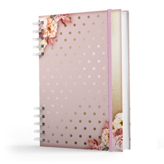 Caderno De Anotações - 200 Páginas - Coleção Floral Rosa
