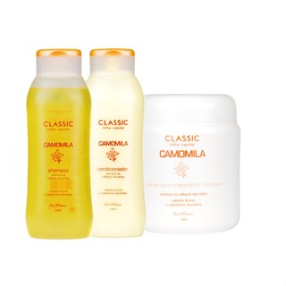 Kit Shampoo + Condicionador + Máscara Capilar Hidratação Intensiva Classic Natu Charm