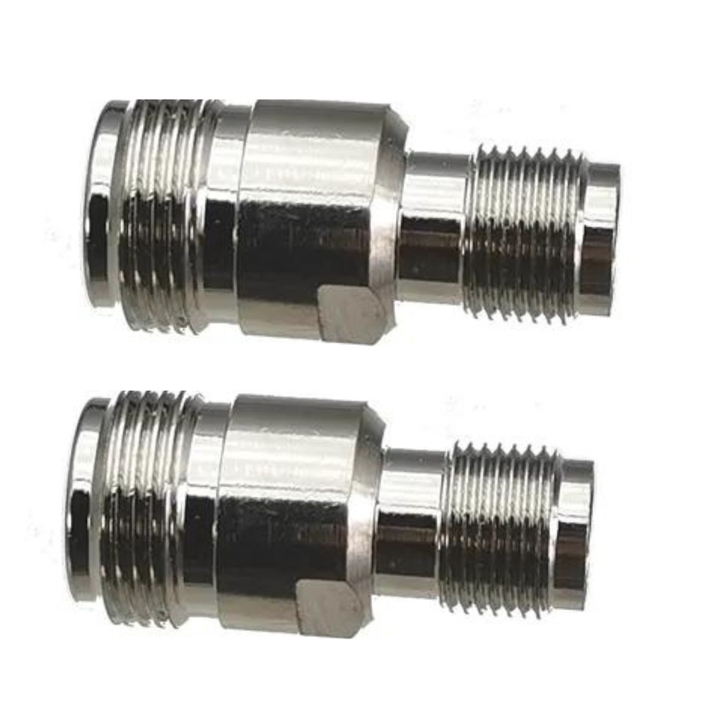 2  adaptador N fêmea x Tnc fêmea emenda cabo celular rural