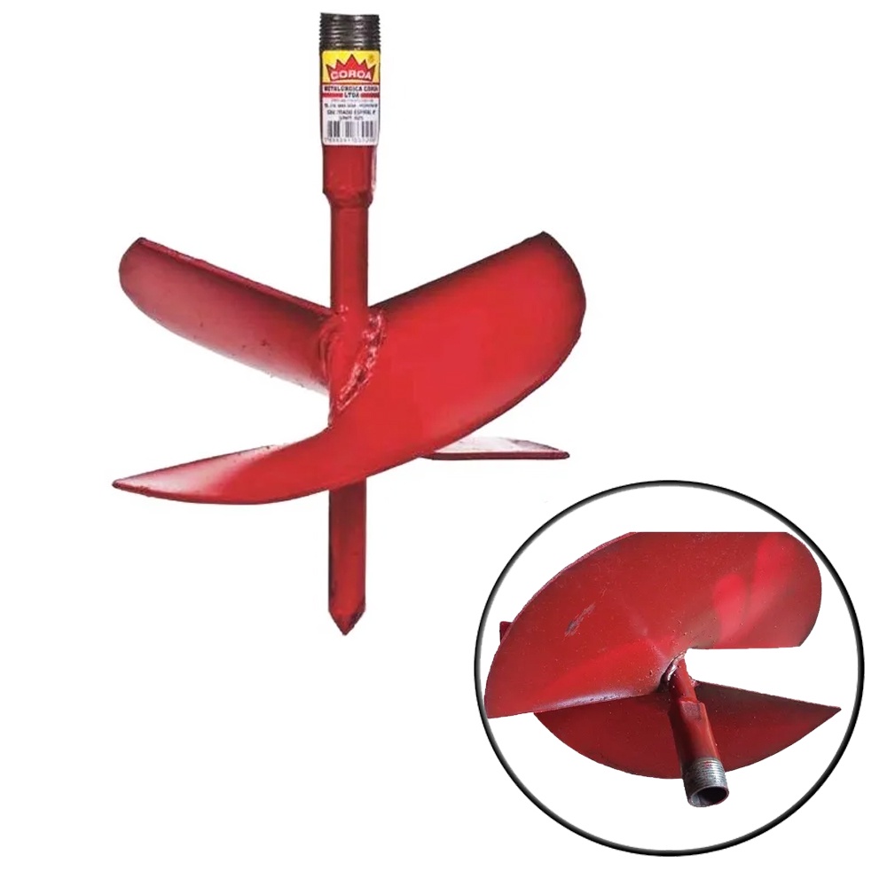 Cavadeira Espiral Trado Broca Perfurador de Solo 8 Polegadas - Coroa