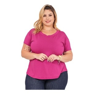 Blusinhas Plus Size Feminina Malha Premium Confortável Linda