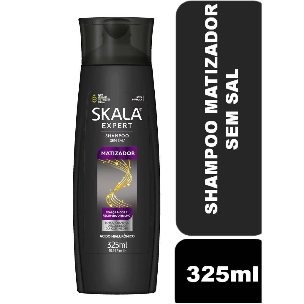 Shampoo Matizador Sem Sal Skala 325ml em Oferta na Shopee