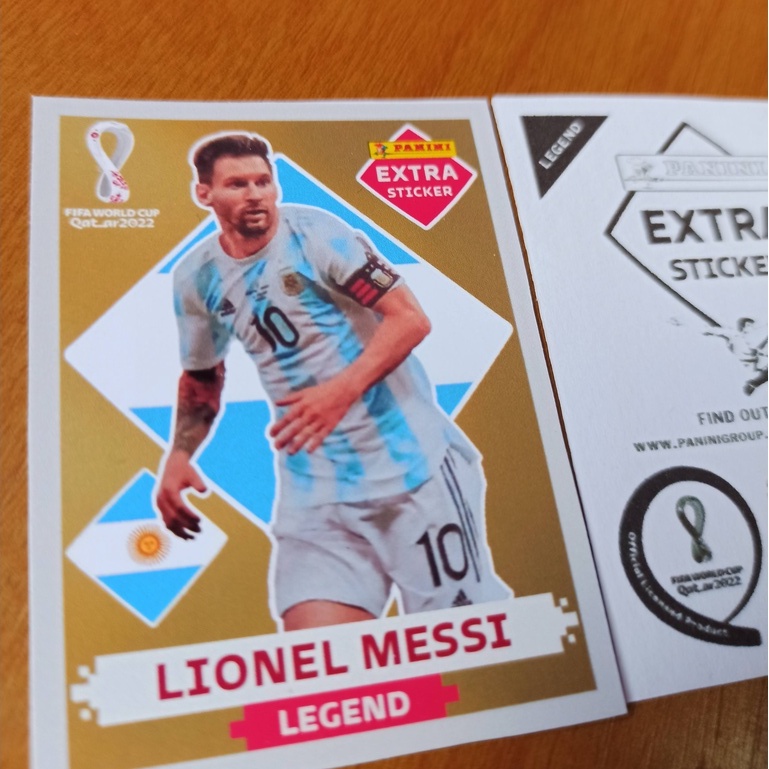 Figurinha Legend Leonel Messi Copa 2022 Qatar Primeira Linha Premium.