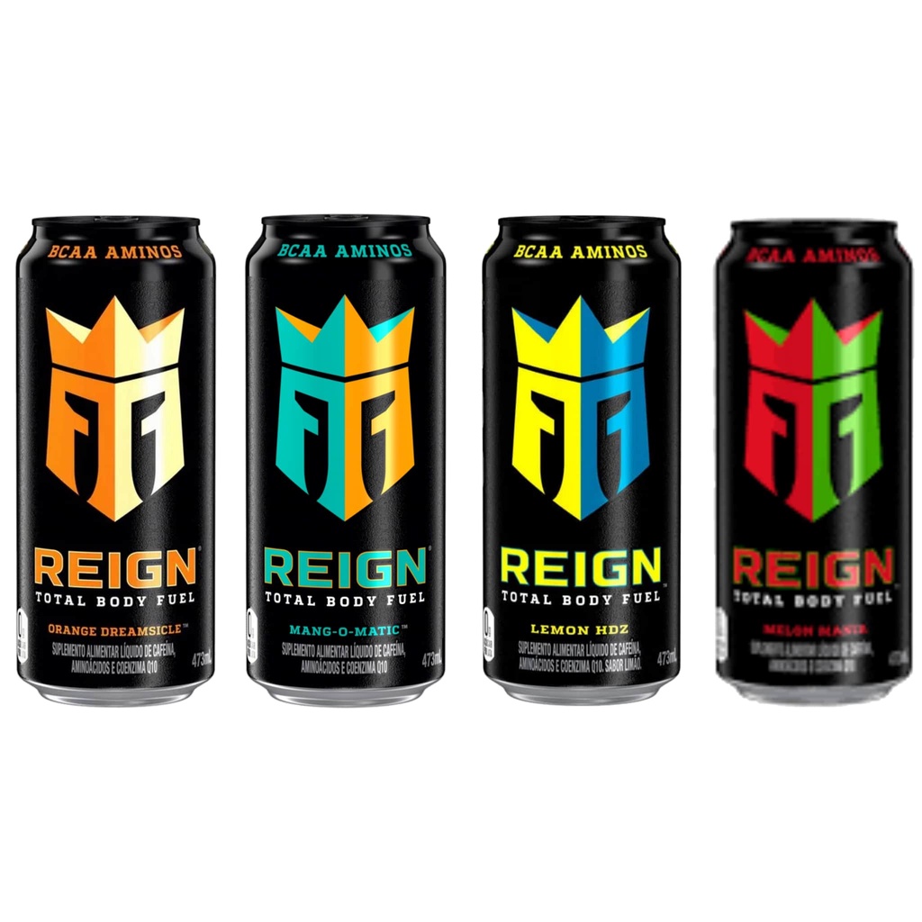 Energético Reign Mania Sabores Lemon Hdz Melon Mania Orange Dreamsicle Mang O Matic Suplemento 473ml