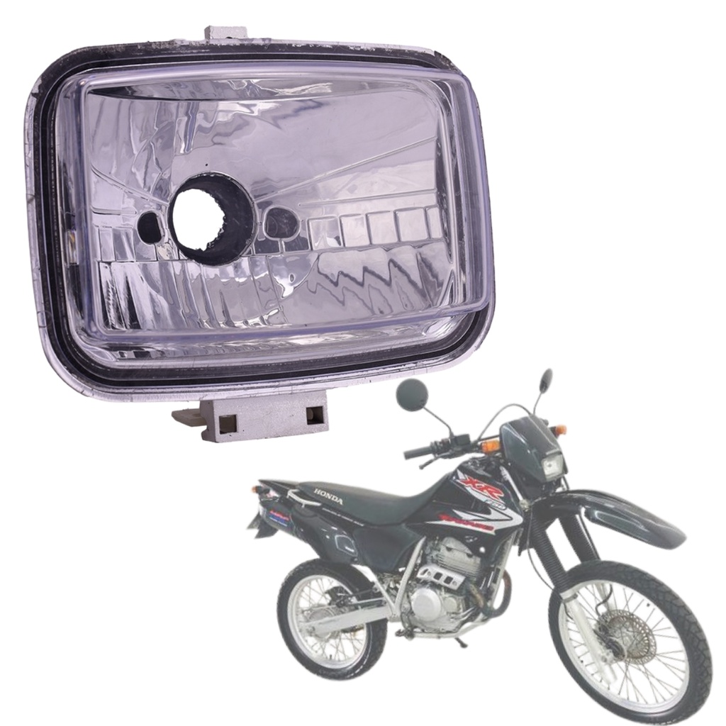 Bloco Optico Farol Moto Nxr Bros Pop E L Mpada Led